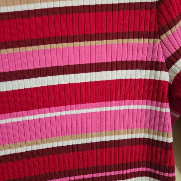 Vineyard Vines NWT Ribbed Knit Midi Dress Ribbon Striped Red 2023 Size S - Picture 5 of 9